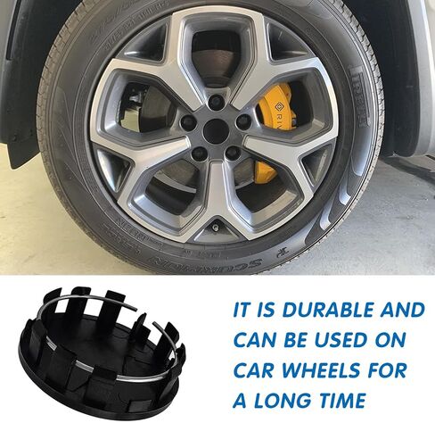 4 PCS Car Wheel Center Cover ، 2.12 "× 1.96" قبعات مركز Snap-in Center ، وملحقات محور الحافة المقاومة للماء ، وتمييز زخرفة غطاء المحور ، واقي حواجز العجلة العالمي لمعظم السيارات (أسود) in Saudi Arabia