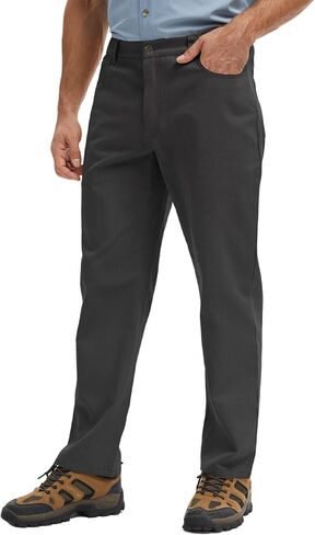 Men's Work Pants Stretch & Sturdy Relaxed Fit Canvas 5-Pocket Dungaree for Construction/Landscaping & Warehouse in Kuwait