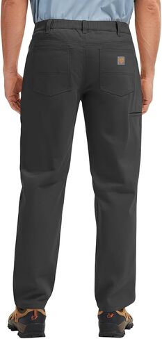 Men's Work Pants Stretch & Sturdy Relaxed Fit Canvas 5-Pocket Dungaree for Construction/Landscaping & Warehouse in Kuwait