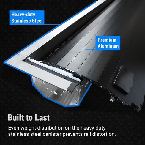 Syneticusa MB Retractable Hard Truck Bed Tonneau Cover Fits 2022-2025 Tundra 5'6" (66.7") Box Powder Coated Matte Black Aluminum Waterproof Accessories in Saudi Arabia