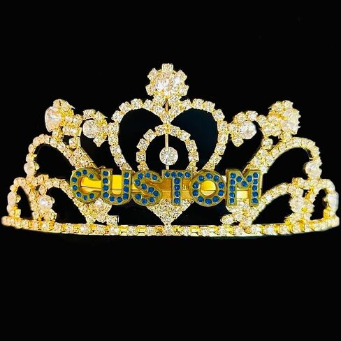 NaughtyBrit Gold Custom Text Tiara in Saudi Arabia