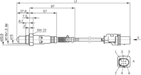 Bosch 0258017025 - Lambda sensor with vehicle-specific connector in Saudi Arabia