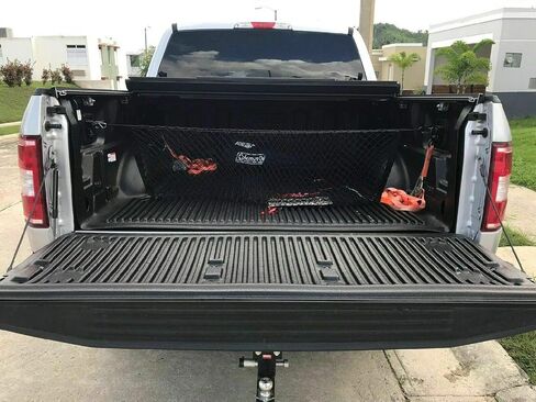 شبكة شحن منظم الجذع الخلفي لـ Ford F-150 2015-2023-شبكة شحن على طراز المغلف للبيك آب-تخزين مركبة مركبة من منظمات الجذع المرن المتسابق مع F-150 مع F-150 in Saudi Arabia