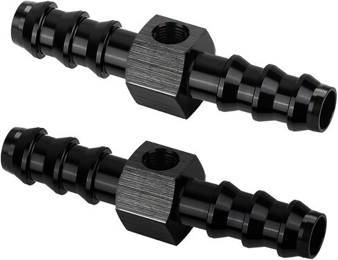 2 Packs 6AN Male Flare to 1/4" NPSM Transmission Cooler Adapter Fitting, 6an Transmission Fitting Fits 200-4R, 700R4, TH350, TH400, 4L60E, TR6060, AOD 4R100, 4R70W, C5 Aluminum Black in Kuwait