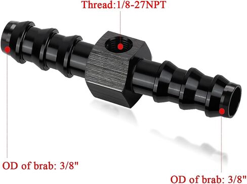 2 Packs 6AN Male Flare to 1/4" NPSM Transmission Cooler Adapter Fitting, 6an Transmission Fitting Fits 200-4R, 700R4, TH350, TH400, 4L60E, TR6060, AOD 4R100, 4R70W, C5 Aluminum Black in Kuwait