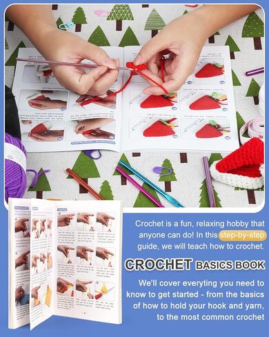 Aeelike Crochet Kit for Beginners Adults, 87 PCS Crochet Kits Including Crossbody Yarn Bag 20 PCS Acrylic Yarns 23 PCS Crochet Hooks Set Detailed Instructions, Complete Crochet Knitting Kit in Saudi Arabia