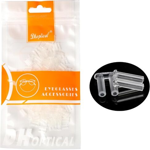 (200 جهاز كمبيوتر) نظارات عاهمة مزدوجة قابس مطاطي مزدوج PVC PVC إصلاح جزء من الإكسسوارات DIY Eyeglasses الملحقات 1.4/1.5/1.6/1.7/2.0 ((200 صورة) 1.4 مم*0.8 مم*7.0 ملم (مع ثقب)) in Kuwait