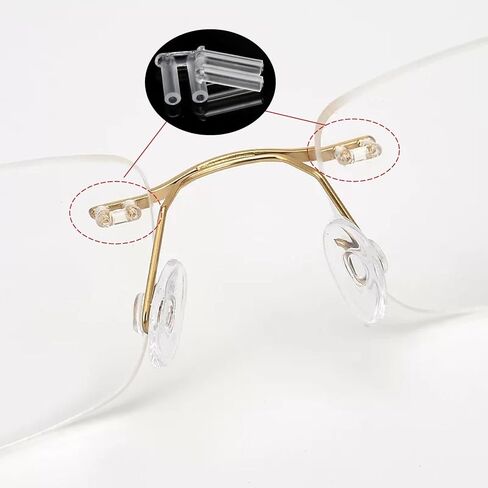 (200 جهاز كمبيوتر) نظارات عاهمة مزدوجة قابس مطاطي مزدوج PVC PVC إصلاح جزء من الإكسسوارات DIY Eyeglasses الملحقات 1.4/1.5/1.6/1.7/2.0 ((200 صورة) 1.4 مم*0.8 مم*7.0 ملم (مع ثقب)) in Kuwait