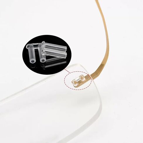 (200 جهاز كمبيوتر) نظارات عاهمة مزدوجة قابس مطاطي مزدوج PVC PVC إصلاح جزء من الإكسسوارات DIY Eyeglasses الملحقات 1.4/1.5/1.6/1.7/2.0 ((200 صورة) 1.4 مم*0.8 مم*7.0 ملم (مع ثقب)) in Kuwait
