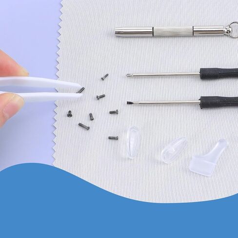 مجموعة أدوات إصلاح النظارات المغناطيسية طقم مجموعة إصلاح زجاج العين مجموعة من مجموعات تشديد مع 1500 مسامير ، وسادات الأنف ، مجموعة البراغي الدقيقة والملاقط للنظارات والنظارات الشمسية والساعات in Saudi Arabia
