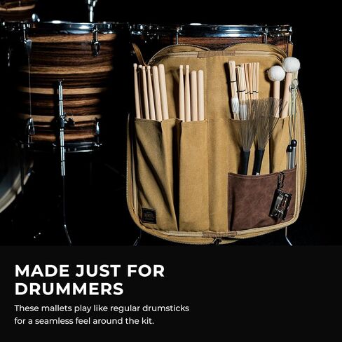 مجموعة طبول Meinl Stick & Brush Drum مع رأس لباد فائق النعومة ومقبض هيكوري أمريكي 5A مصنوع في ألمانيا (SB400) in Kuwait