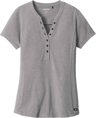 OGIO Women's Tread Henley | قميص الصيف رطوبة الرطوبة ، قميص خفيف الوزن وقميص قصير الأكمام in Saudi Arabia