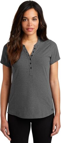 OGIO Women's Tread Henley | قميص الصيف رطوبة الرطوبة ، قميص خفيف الوزن وقميص قصير الأكمام in Kuwait