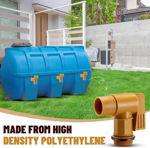 8 Pcs Polyethylene Drum Spigot with EPDM Gasket 2" Male Barrel Faucet Polyethylene Drum Faucet Tap Replacement for 30 & 55 Gallon Plastic or Steel Drums in Kuwait