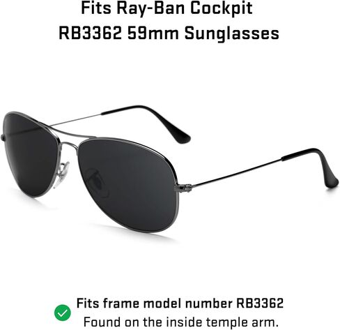 Revant Replacement Lenses for Ray-Ban Cockpit RB3362 59mm in Saudi Arabia