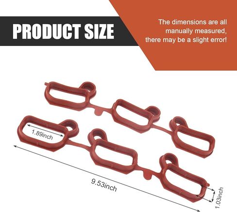 1 PC CHEAKE MISTOLD GASKET ، 11611436631 ، مجموعة ختم مشعب للسيارة ، متوافقة مع X3 x5 Z5 Z5 323CI 323I 328CI 328I 325I 325XI (أحمر) in Saudi Arabia