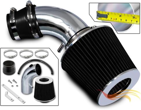 Rtunes Racing Short Ram Air Intake Airflow Inductions Kit + Filter Combo For 01-09 PT Cruiser 2.4L I4 Non-Turbo (Black) in Saudi Arabia