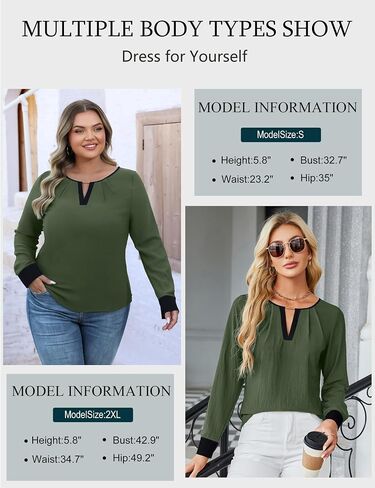 Blooming Jelly Womens Business Casual Long Sleeve Tops Color Block Fall Outfits 2024 Dressy Basic Work Shirts in Saudi Arabia