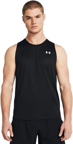 Under Armour Men's UA Tech 2.0 Branded Running Tank (US, Alpha, Large, Regular, Regular, Sonar Blue) in Saudi Arabia