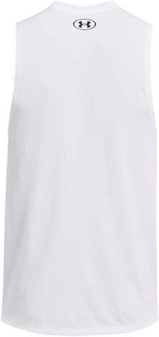 Under Armour Men's UA Tech 2.0 Branded Running Tank (US, Alpha, Large, Regular, Regular, Sonar Blue) in Saudi Arabia