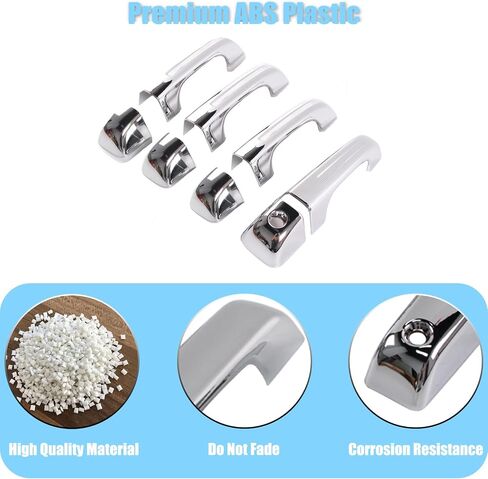 4Pcs Chrome Door Handle Covers Without Smart Keyholes Fit for 2019-2024 Ram 1500 in Saudi Arabia