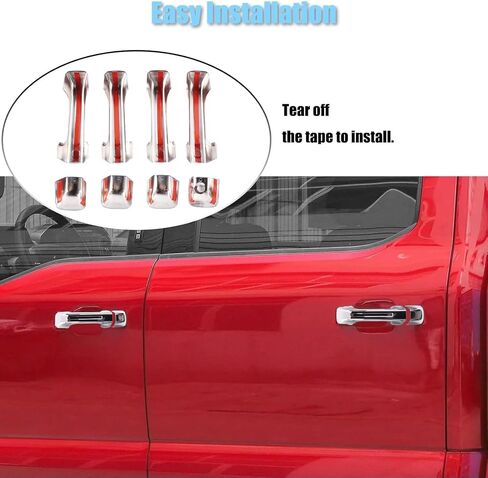 4Pcs Chrome Door Handle Covers Without Smart Keyholes Fit for 2019-2024 Ram 1500 in Saudi Arabia