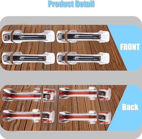 4Pcs Chrome Door Handle Covers Without Smart Keyholes Fit for 2019-2024 Ram 1500 in Saudi Arabia