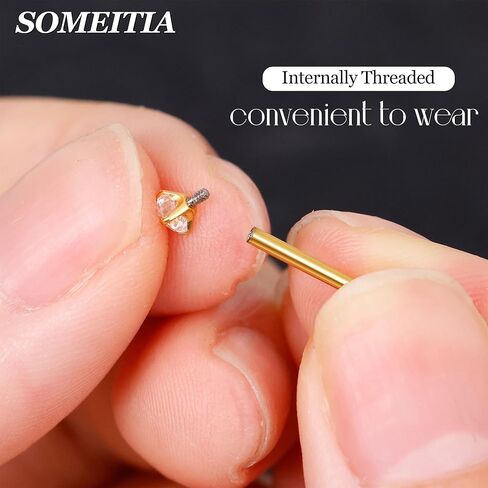 8pcs 16g G23 كرات استبدال التيتانيوم لثقب مجوهرات الجسد ذات الخيوط الداخلية ثقب أجزاء الحديد لحاجز الحواجب الحاجب Labret Gret Helix Conch Tragus daith Jewelry 3mm in Kuwait