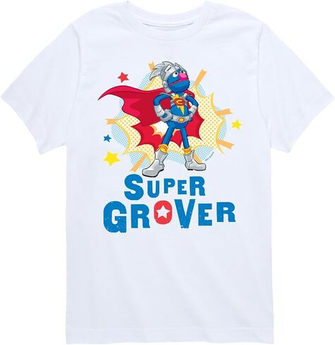 Sesame Street - Super Grover Pose - Toddler and Youth Short Sleeve Graphic T-Shirt in Saudi Arabia