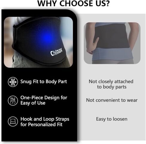 Ice Pack for Lower Back Pain Relief, Reusable Abdominal Gel Ice Pack Wrap Hot Cold Therapy Belt for Relieve Back Injuries, Lumbar, Sciatic Nerve, Herniated Disc, Coccyx Pain Brace (Black) in Saudi Arabia