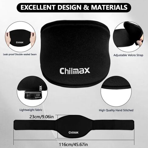 Ice Pack for Lower Back Pain Relief, Reusable Abdominal Gel Ice Pack Wrap Hot Cold Therapy Belt for Relieve Back Injuries, Lumbar, Sciatic Nerve, Herniated Disc, Coccyx Pain Brace (Black) in Saudi Arabia