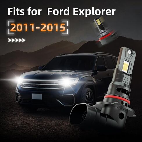 Ford Explorer 2011-2015 Combo Lights Lights ، 4pcs Super Bright White Dual Dual Beam و Fog Lights Package ، حجم 1: 1 كمصابيح للأوراق المالية ، والتوصيل والتشغيل in Kuwait