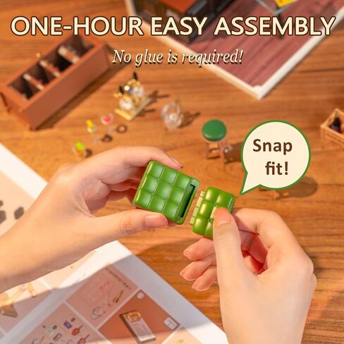 Rolife DIY Miniature Plastic House Building Set Toys Playset with LED Suitable for Mini Figures Construction Toys Diorama Kit Gifts for Teens Adults (Yum Yum Burgers) in Kuwait