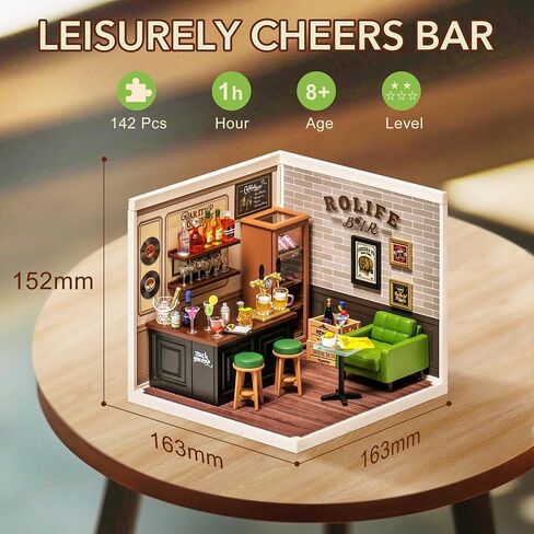 Rolife DIY Miniature Plastic House Building Set Toys Playset with LED Suitable for Mini Figures Construction Toys Diorama Kit Gifts for Teens Adults (Yum Yum Burgers) in Kuwait
