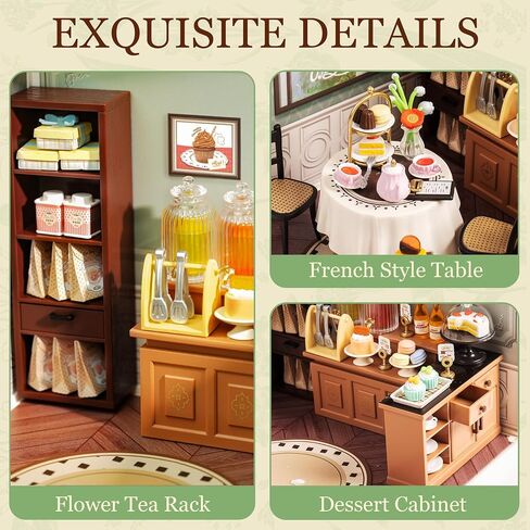 Rolife DIY Miniature Plastic House Building Set Toys Playset with LED Suitable for Mini Figures Construction Toys Diorama Kit Gifts for Teens Adults (Yum Yum Burgers) in Kuwait