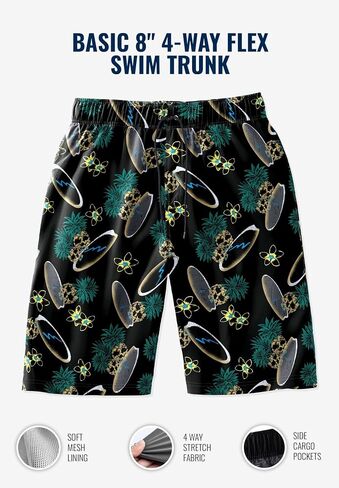 KingSize Men's Big & Tall Basic 8" 4-Way Flex Swim Trunk in Saudi Arabia