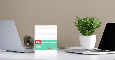 9 Disc Discbound Refill Paper, Loose Leaf Paper, 9 Disc Prepunched Paper for Happy Planner Inserts, White Paper, Total 100 Sheets/200 Pages, College Ruled, 100gsm, 7 X 9.2.5 Inch in Kuwait