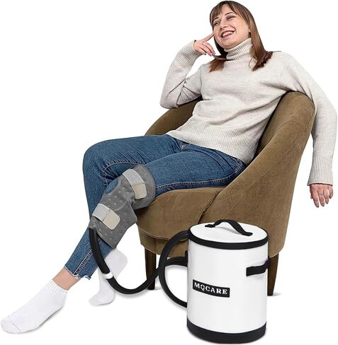 Cold Therapy Machine,Ice Machine for Knee Surgery,Helps with Knee Pain,Cryotherapy Machine with Programmable Timer Keeps Water Cold,Convenient and Easy to Use (White) in Kuwait