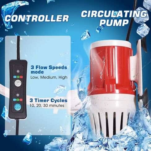 Cold Therapy Machine,Ice Machine for Knee Surgery,Helps with Knee Pain,Cryotherapy Machine with Programmable Timer Keeps Water Cold,Convenient and Easy to Use (White) in Kuwait