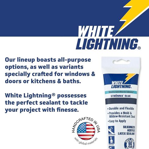 White Lightning 425-WL30060 3006 مادة لاصقة لجميع الأغراض، خرطوشة 10 أونصة، أبيض (عبوة من 12 قطعة) in Kuwait