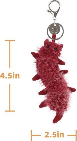 Apricot Lamb Devil Centipede Cute Keychain, Soft Stuffed Plush Keychain Toys for Kids’ Backpack, Purse, 5.2 Inches in Saudi Arabia