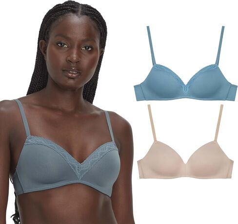 Maidenform ، تي شيرت ديمي اللاسلكي الحديثة ، حمالة صدر قابلة للتحويل للنساء ، 2 عبوة in Kuwait