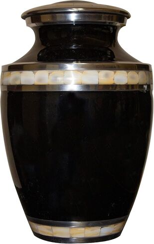 Classic Cars Cremation Urn for Human Ashes in Multiple Colors and Styles, Personalized Funeral Urn with Velvet Bag (Black Mother of Pearl) in Saudi Arabia