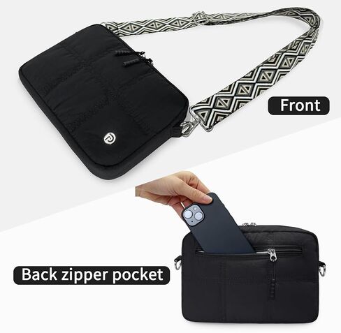 حقيبة منتفخة حقائب كروس مبطنة للنساء، حقيبة كتف منتفخة خفيفة الوزن، محفظة للهاتف الخلوي مع فتحات للبطاقات in Kuwait