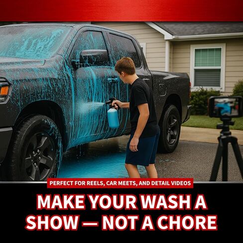 Renegade Products USA | Neon Suds Colored Wash & Wax | High Foam, Colorful Car Soap for Foam Cannons, Carnauba Wax Shine, Safe on All Paints (16 Oz, 4 Colors) (Yellow) in Kuwait