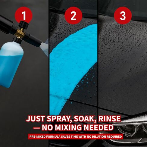 Renegade Products USA | Neon Suds Colored Wash & Wax | High Foam, Colorful Car Soap for Foam Cannons, Carnauba Wax Shine, Safe on All Paints (16 Oz, 4 Colors) (Yellow) in Kuwait