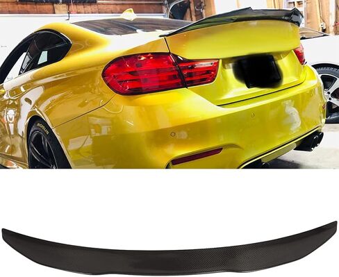 SCITOO Spoiler Wing PSM Style Fits for 2015-2019 for BMW F82 M4 Coupe Carbon Fiber Glossy Black Rear Trunk Spoiler Wing in Saudi Arabia