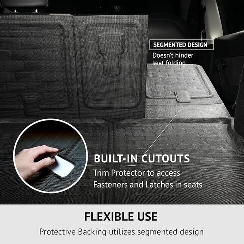 3D MAXpider Custom Fit Kagu Seatback Protector (Black) Compatible with Rivian R1S 2022-2025 - 2nd Row Seatback Protector in Saudi Arabia