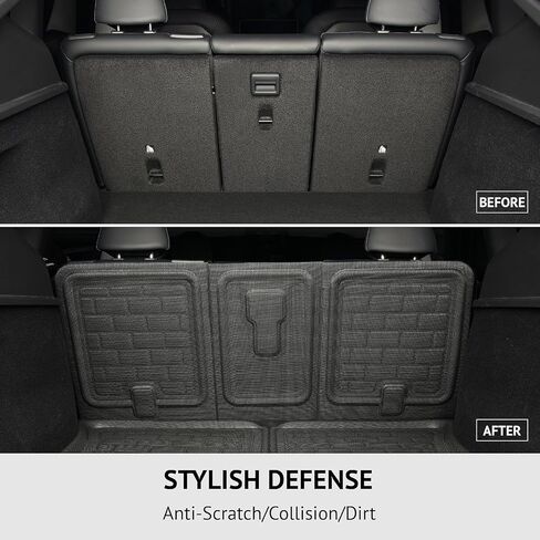 3D MAXpider Custom Fit Kagu Seatback Protector (Black) Compatible with Rivian R1S 2022-2025 - 2nd Row Seatback Protector in Saudi Arabia