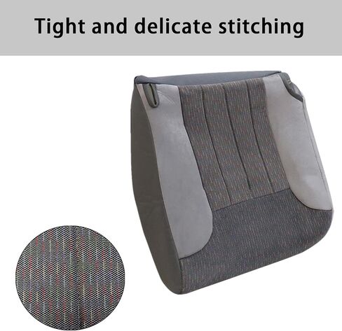 SecosAutoparts Driver Side Bottom Replacement Cloth Seat Cover Gray Compatible with Dodge Ram 1500 2500 3500 SLT 1994 1995 1996 1997 in Saudi Arabia